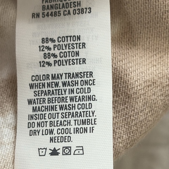 Aerie Denim Shorts Tie Dye Distressed Raw Hem White Tan Size L - Picture 5 of 9